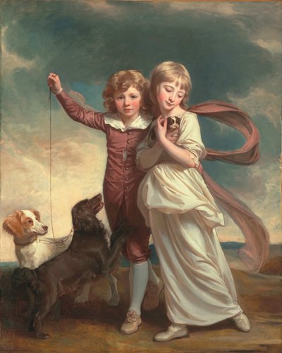 Thomas John Clavering en Catherine Mary Clavering: De Clavering Kinderen, 1777 door George Romney